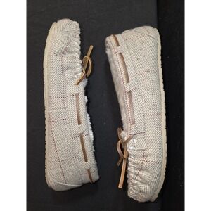 Minnetonka Diamond Fabric  Britt Moccasin  Size 6M Taupe‎ New